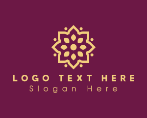 Golden Flower Pattern  Logo