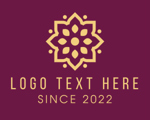 Golden Flower Pattern  Logo