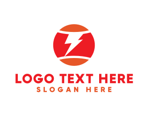 Storm - Lightning Bolt Ball logo design