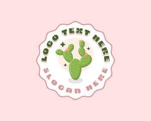 Plant - Floral Cactus Garden logo design