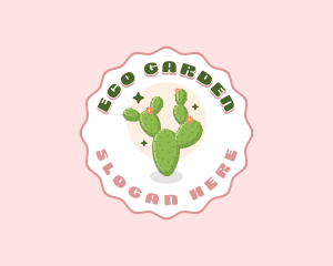 Floral Cactus Garden logo design