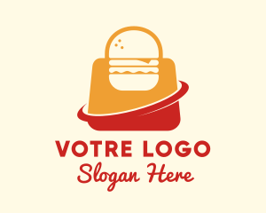 Snack - Hamburger Takeaway Bag logo design