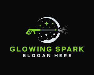 Pressure Wash Moon Shine logo design