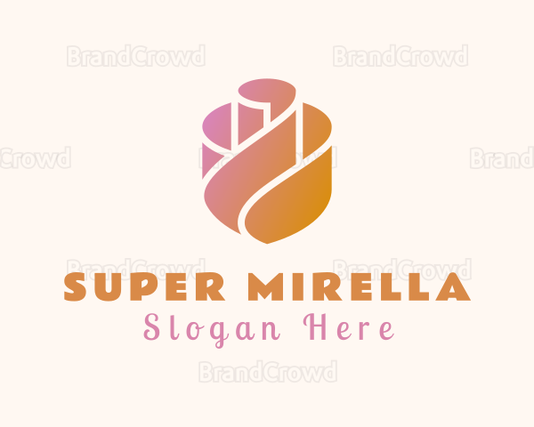 Gradient Rose Flower Logo