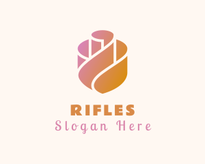 Gradient Rose Flower Logo