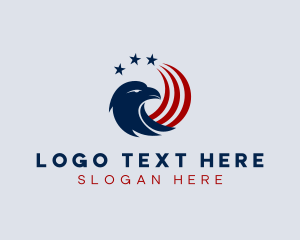 Aviation - Patriotic American Eagle logo design
