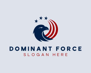 Patriotic American Eagle logo design