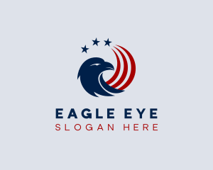 Patriotic American Eagle logo design