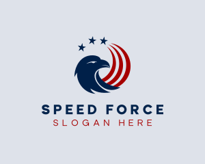 Patriotic American Eagle logo design