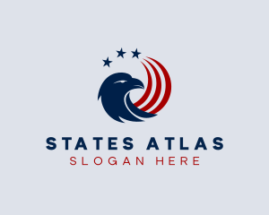 Patriotic American Eagle logo design