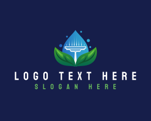 Bubble - Cleaning Squeegee Nature logo design