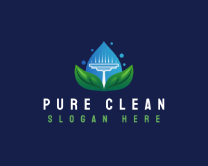 Cleaning Squeegee Nature logo design