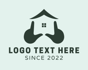 Real Estate Roof Hand  Logo