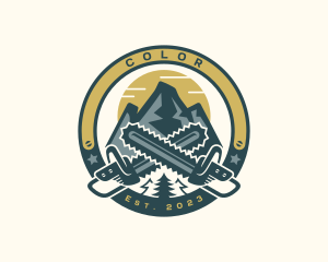 Mountain Logging Chainsaw Logo