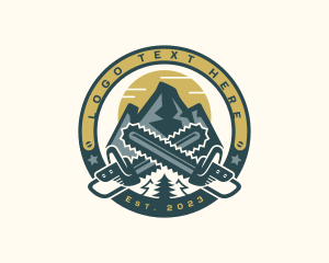 Mountain Logging Chainsaw Logo