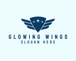 Shield Pilot Wings logo design