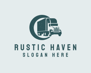 Rustic Transport Truck logo design