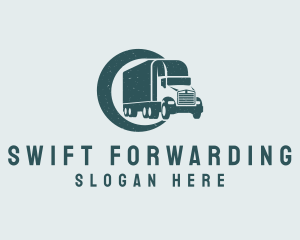 Rustic Transport Truck logo design