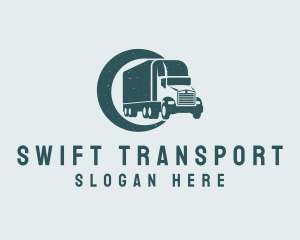 Rustic Transport Truck logo design