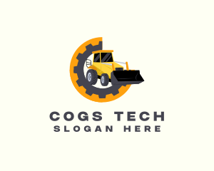 Cog Gear Bulldozer logo design