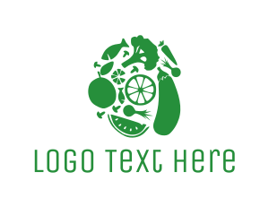 Green Vegetable & Fruit Logo