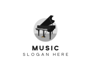 Piano Musical Instrument logo design