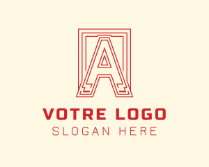 Customer Service - Letter A Digital Maze logo design