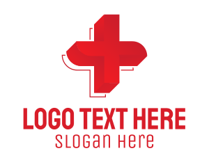 Emergency Responder - 3D Medical Cross logo design