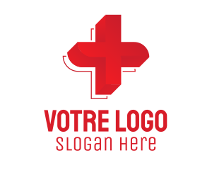 Clinic - 3D Medical Cross logo design