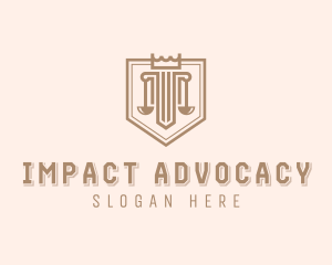 Advocacy - Scale Judiciary Prosecutor logo design