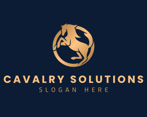 Cavalry - Wild Horse Cavalry logo design