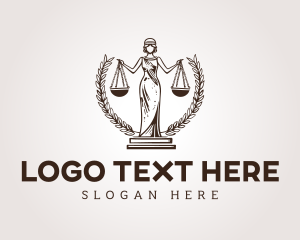 Arbitration - Legal Justice Woman Statue logo design