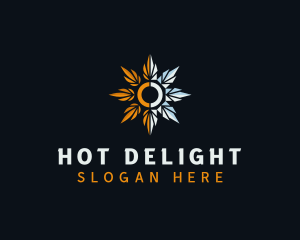 Heating Cold Temperature logo design