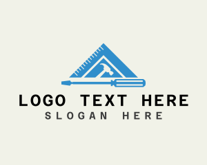 Roof - Carpenter Repair Tools logo design