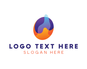 Orange And Purple - Colorful Splash Letter O logo design
