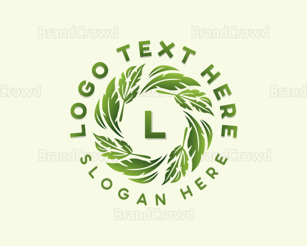 Environmental Garden Leaves Logo