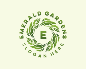 Environmental Garden Leaves logo design