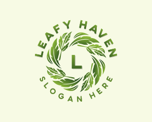 Environmental Garden Leaves logo design