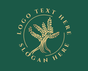 Oil - Wellness Golden Tree logo design
