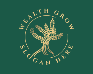 Wellness Golden Tree logo design