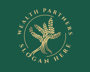 Wellness Golden Tree logo design