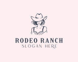 Cowgirl Western Fashion logo design