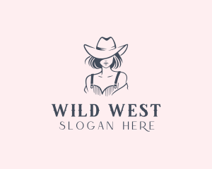 Cowgirl Western Fashion logo design