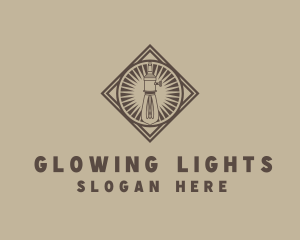 Elegant Edison Light Bulb logo design