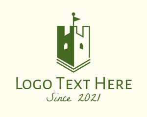 Green - Ancient Shield Turret logo design