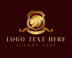 Mane - Luxury Lion Shield logo design