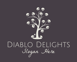 Diablo - Dead Skull Tree logo design