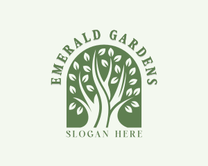 Environmental Garden Tree logo design