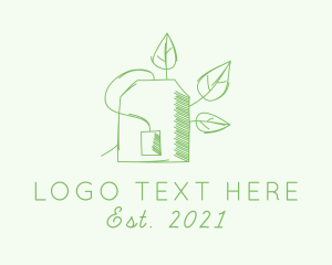 Herb - Natural Green Tea logo design