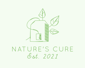 Herbalist - Natural Green Tea logo design